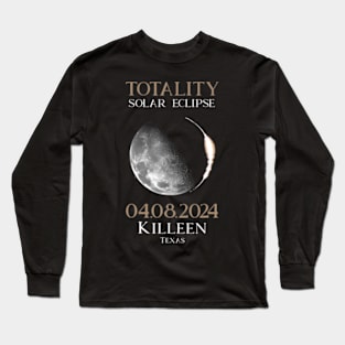 Total Solar Eclipse 2024 04 een Texas Long Sleeve T-Shirt